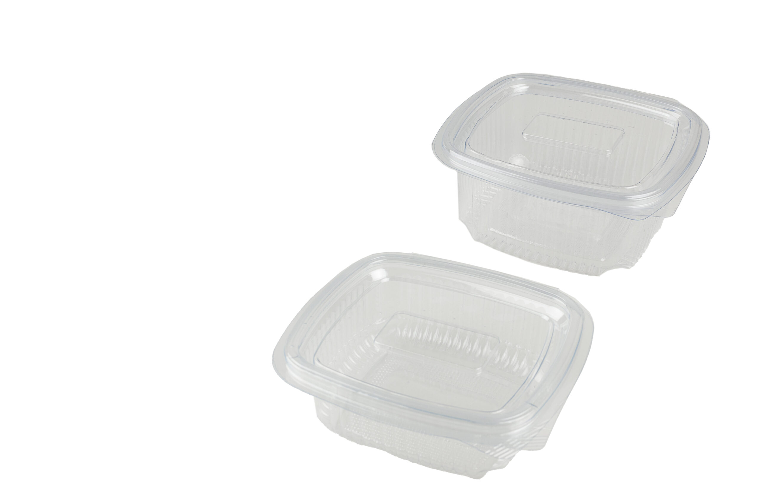 Pojemniki PET sałatkowe – prostokątne z zespolonym wieczkiem